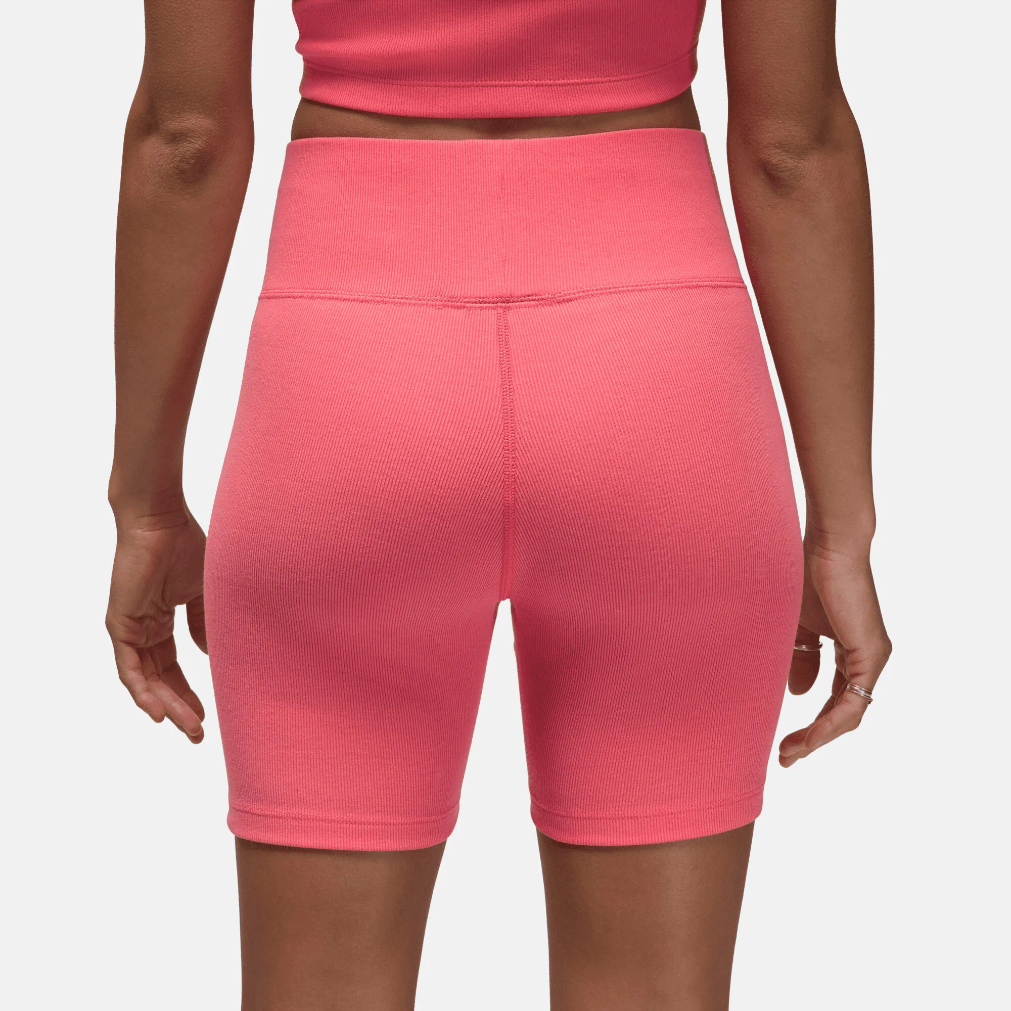 Air Jordan Women's Ribbed Pink Bike Shorts