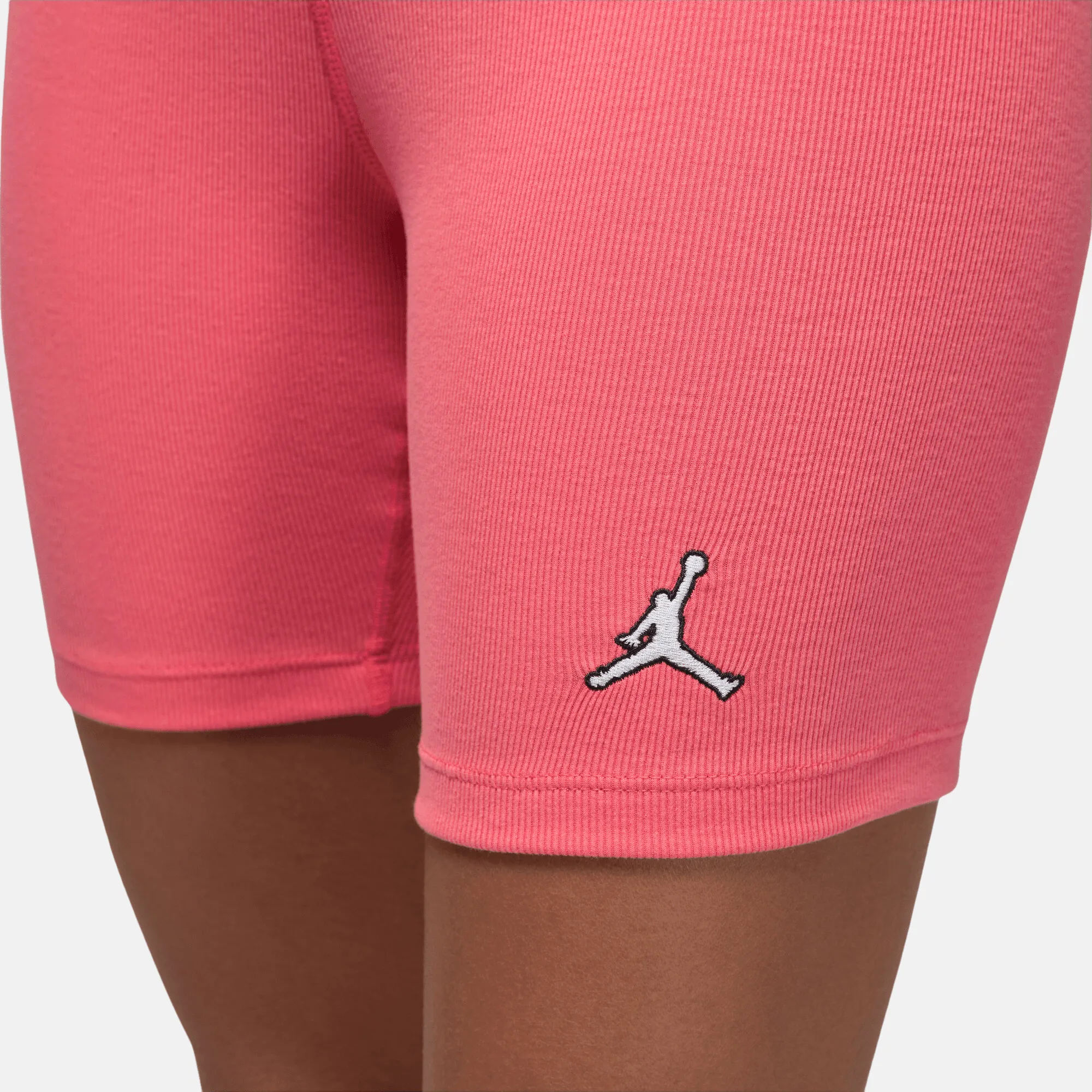 Air Jordan Women's Ribbed Pink Bike Shorts