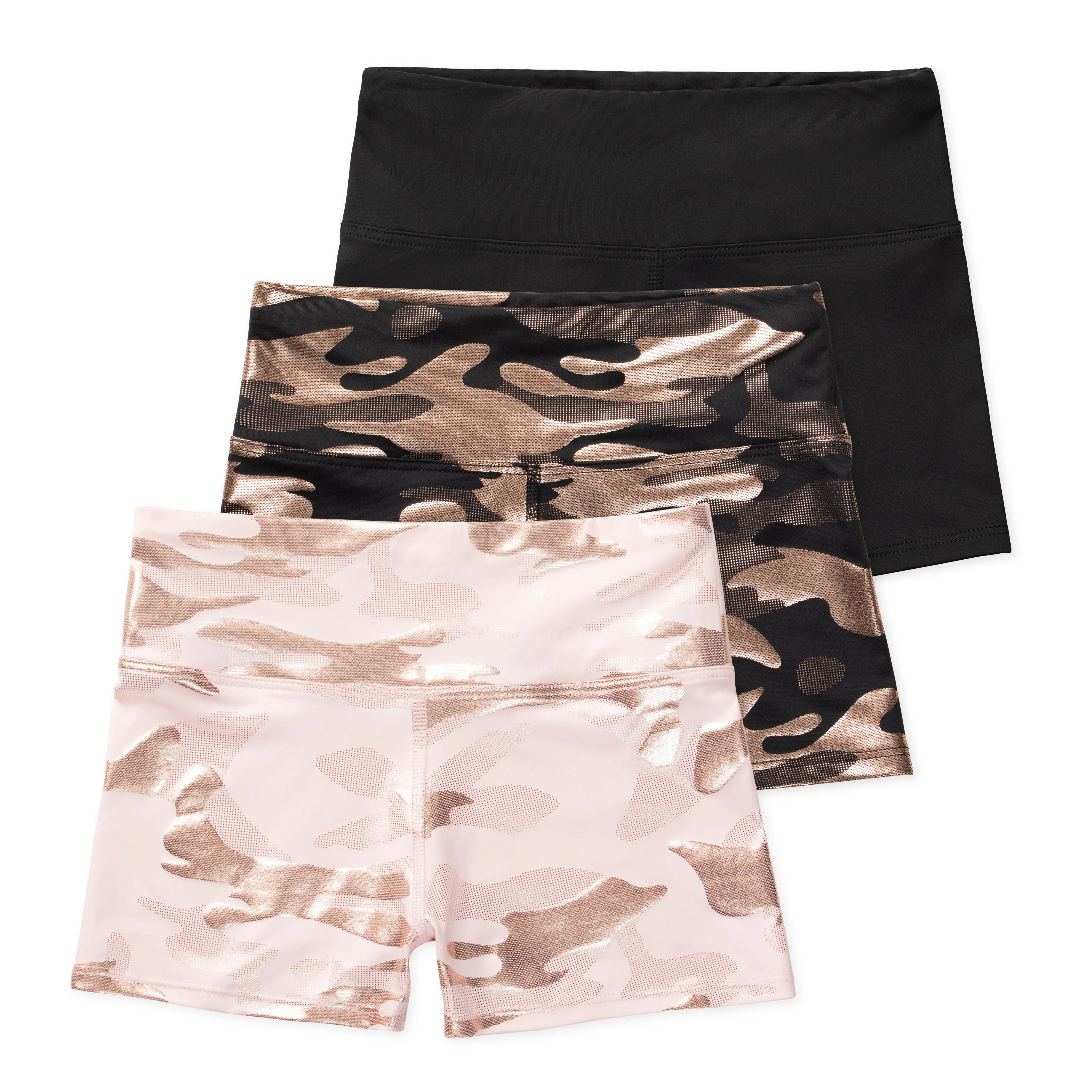 Amira Girls High Waist Dance Shorts (3-Pack)