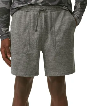 BASS OUTDOOR Mens Fleece Lined Drawstring Shorts Gargoyle Melange Grey Large