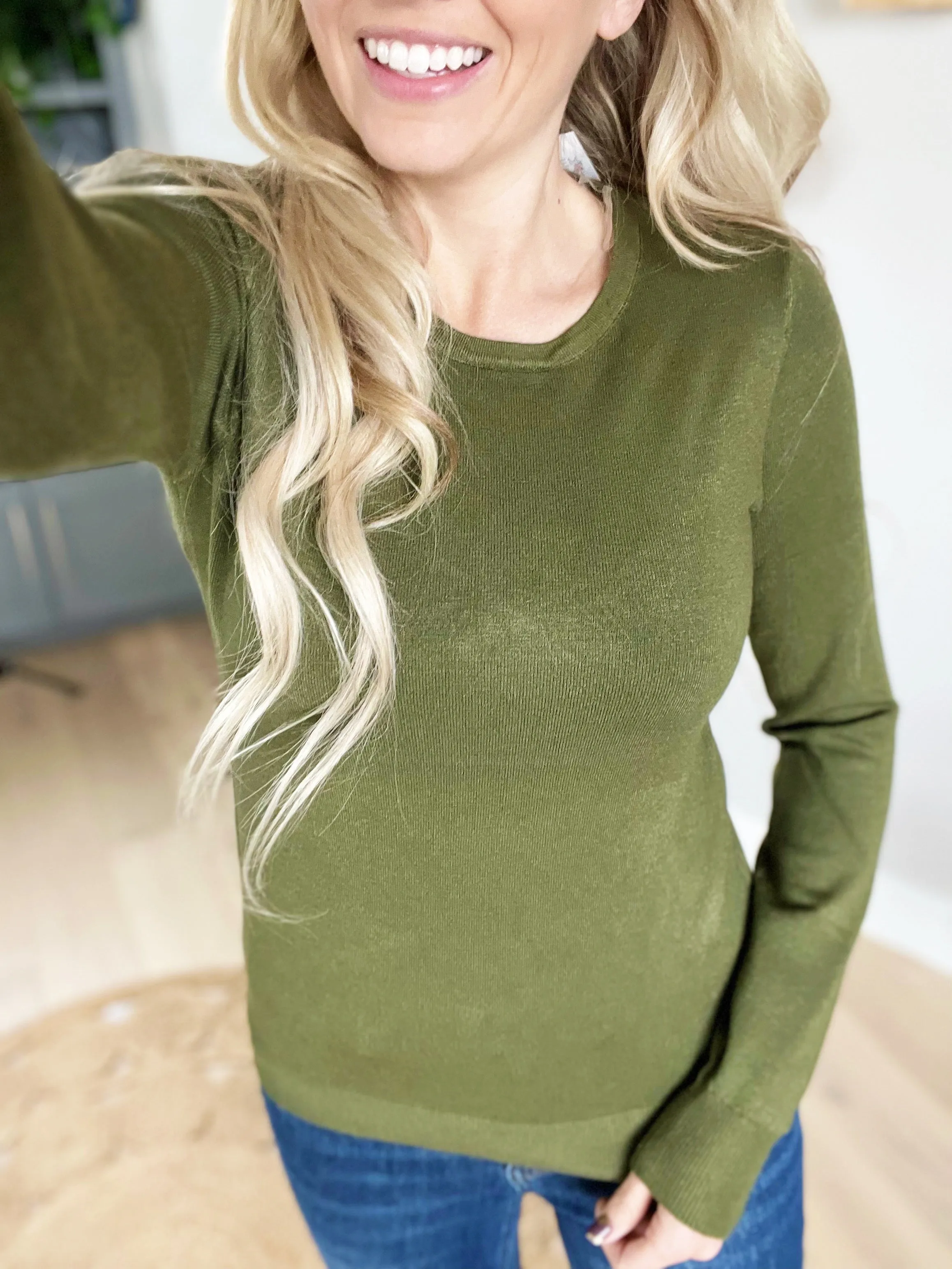 Be There Sweater in Olive