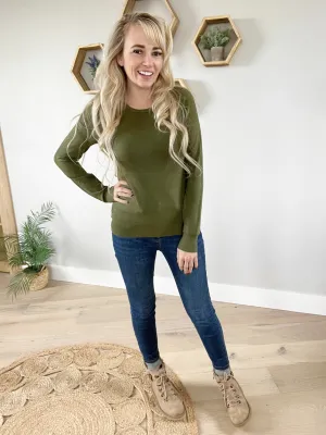 Be There Sweater in Olive