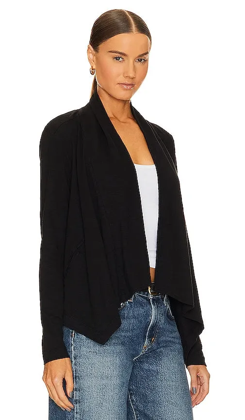 Bobi Flowy Cardigan in Black