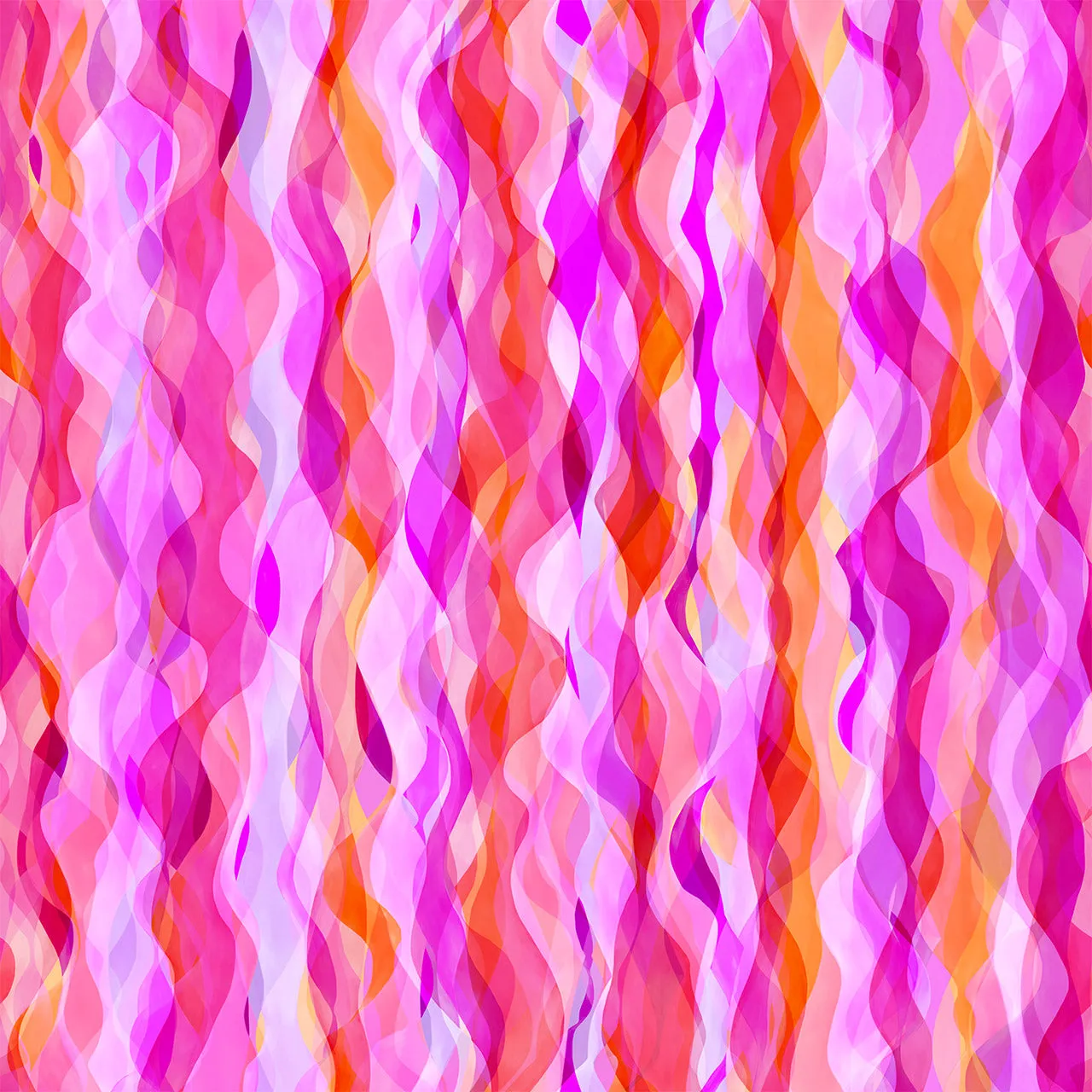 Chroma Rose Waves Rayon Fabric