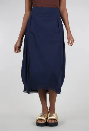 CLT Mesh Details A-Line Skirt, Navy