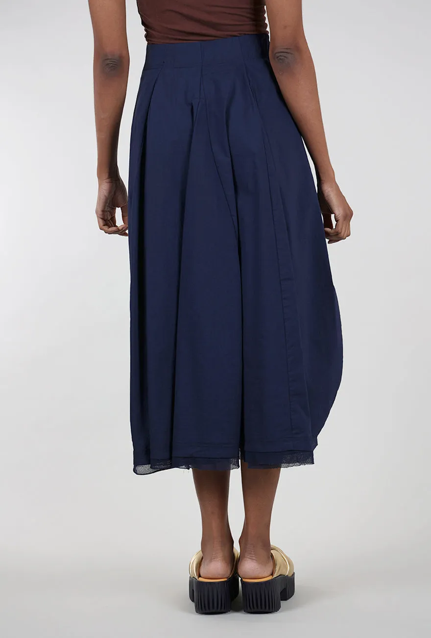 CLT Mesh Details A-Line Skirt, Navy