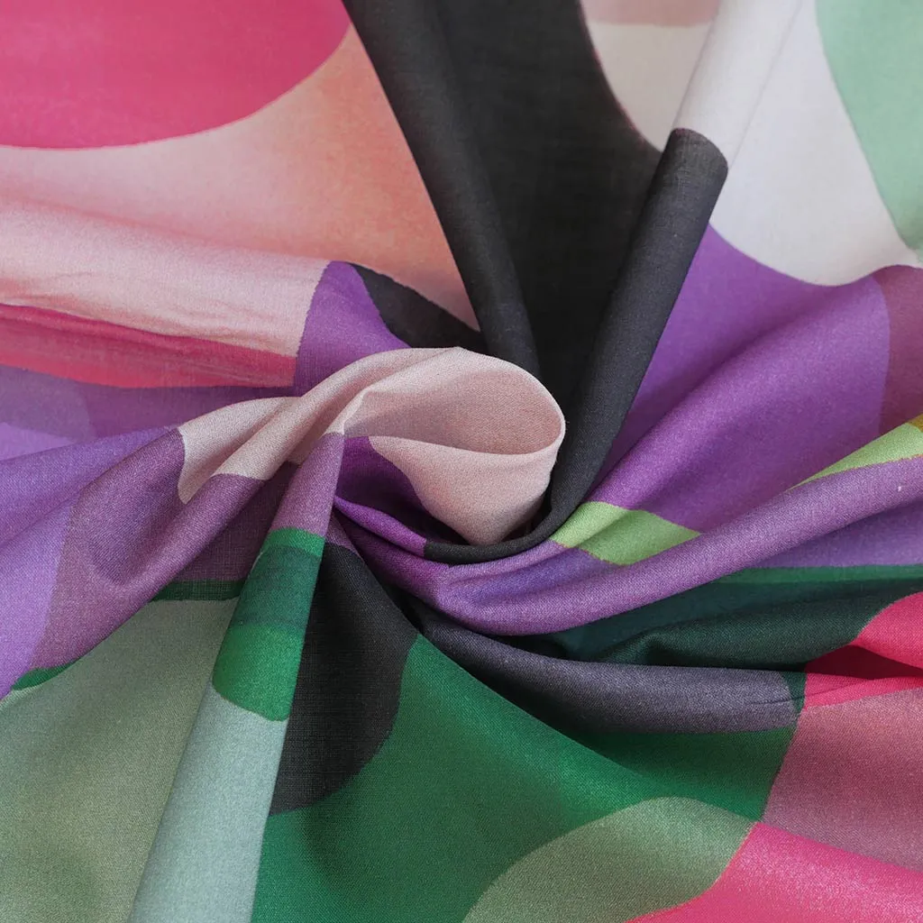 Cotton Voile - Purple Midnight Summer Swim Woven Fabric by Nerida Hansen
