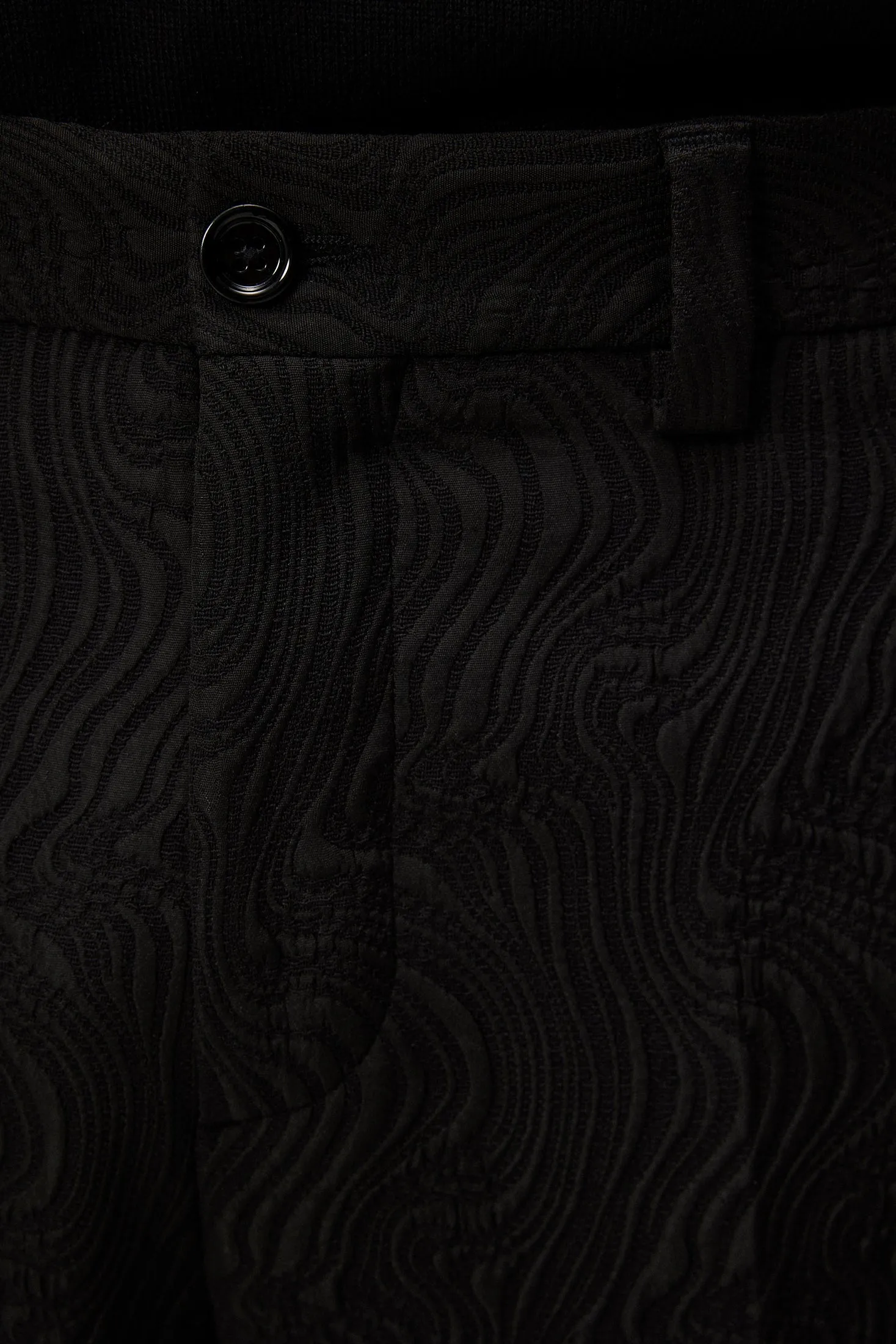 Dropper Jacquard Swirl Pants / Black