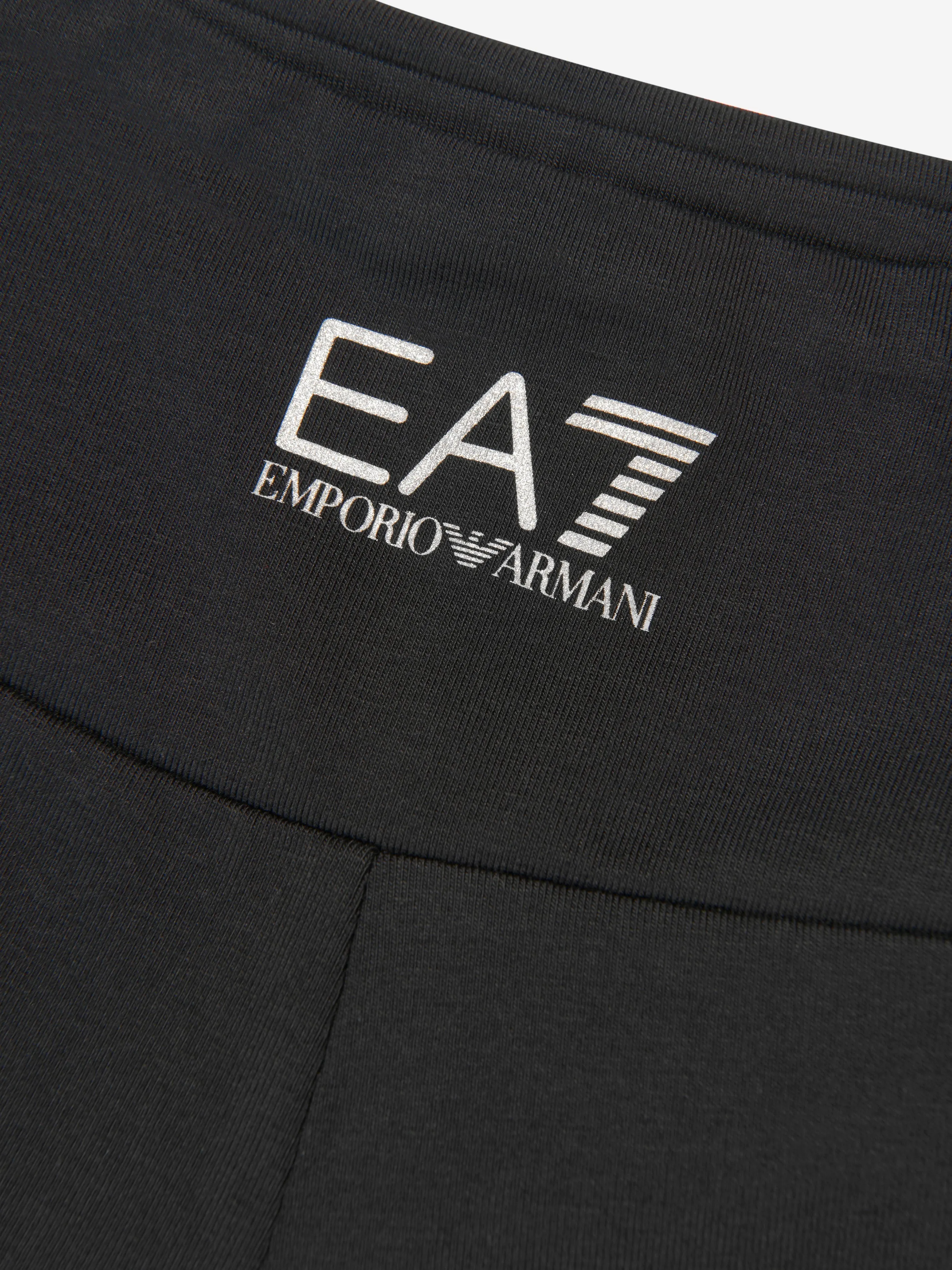 EA7 Emporio Armani Girls Logo Shorts in Black