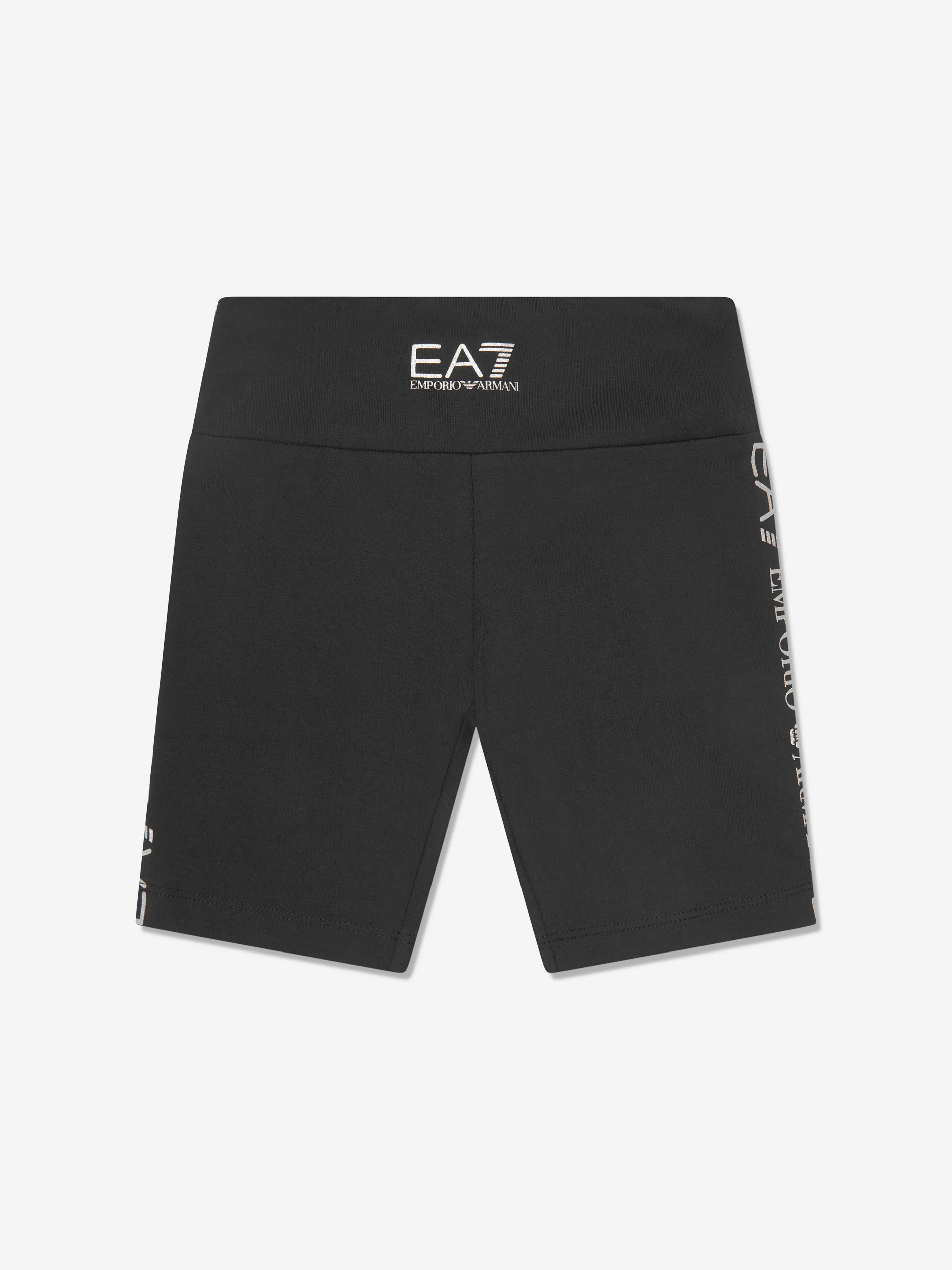 EA7 Emporio Armani Girls Logo Shorts in Black