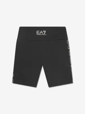 EA7 Emporio Armani Girls Logo Shorts in Black