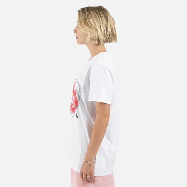 Federation Caged Rose Rush Tee - White