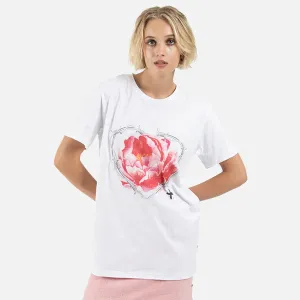 Federation Caged Rose Rush Tee - White