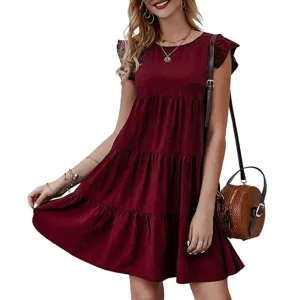 Flowy Cap Sleeves Dress | CozyCouture®