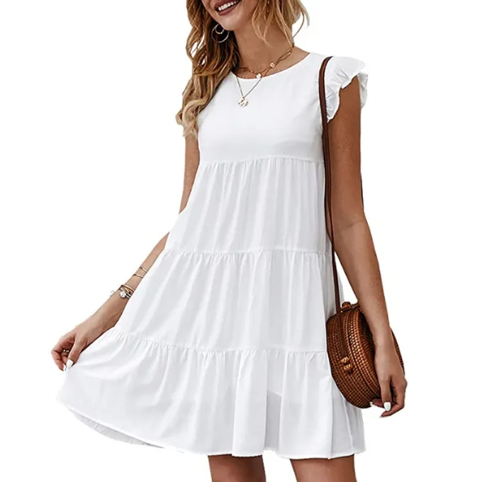 Flowy Cap Sleeves Dress | CozyCouture®