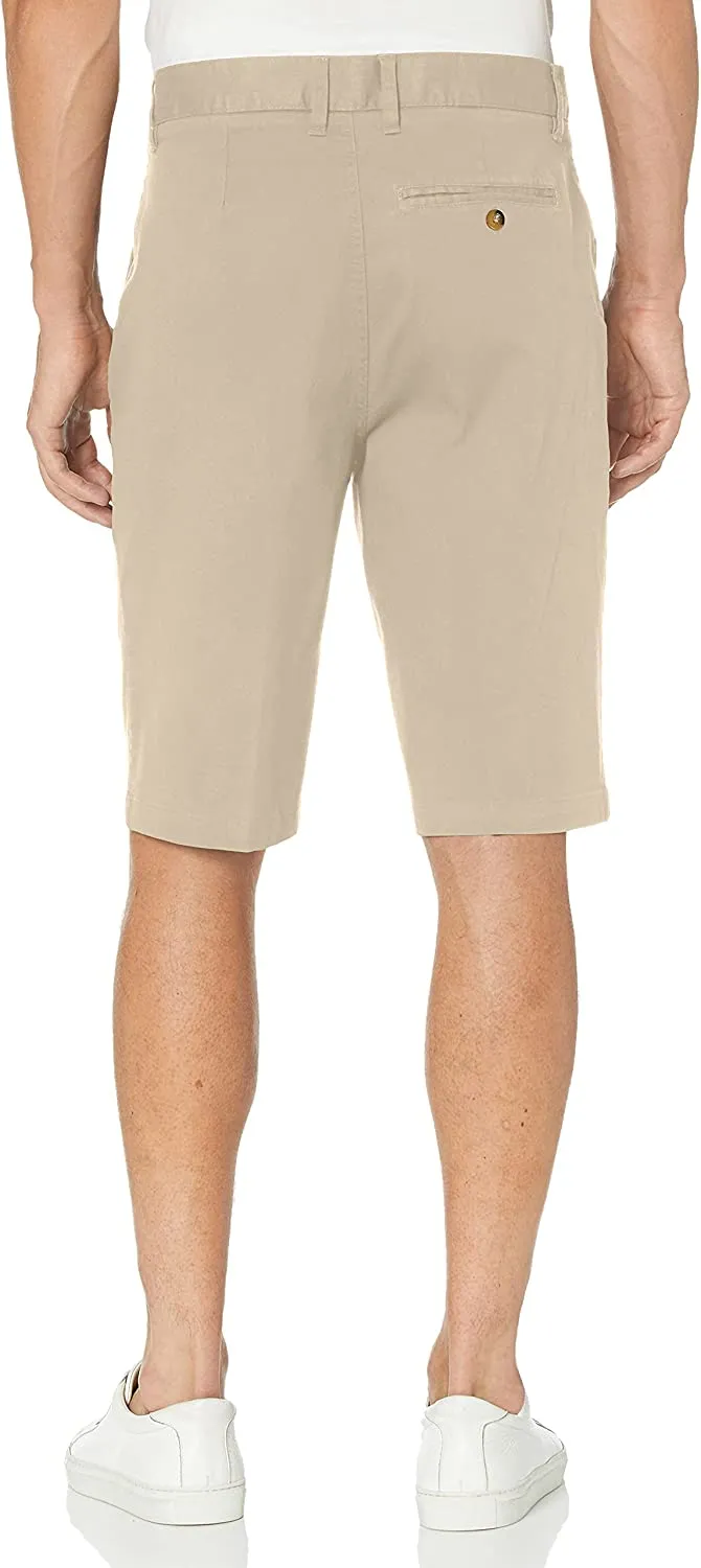 French Toast Stretch Mens Flat Front Shorts </br> Khaki </br> Size 30" to 38"