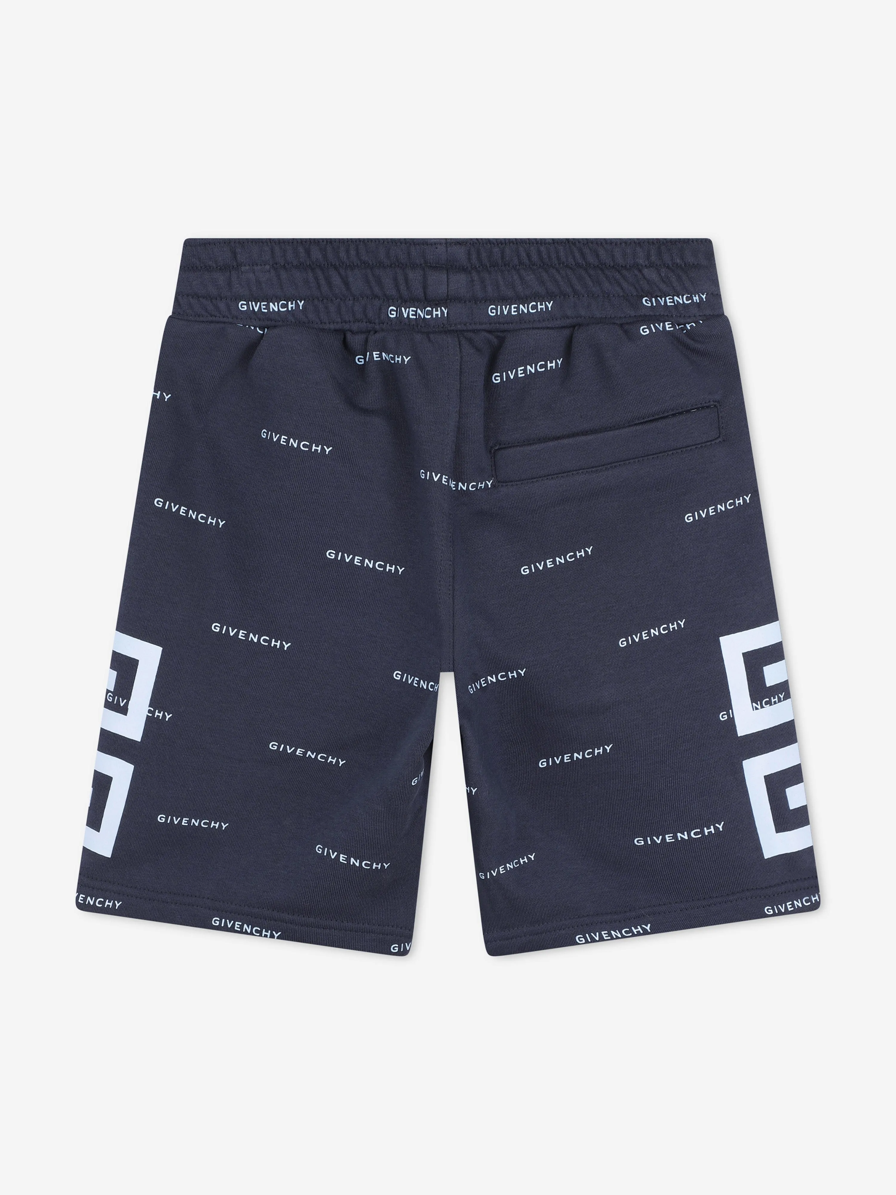 Givenchy Boys 4G Logo Bermuda Shorts in Navy