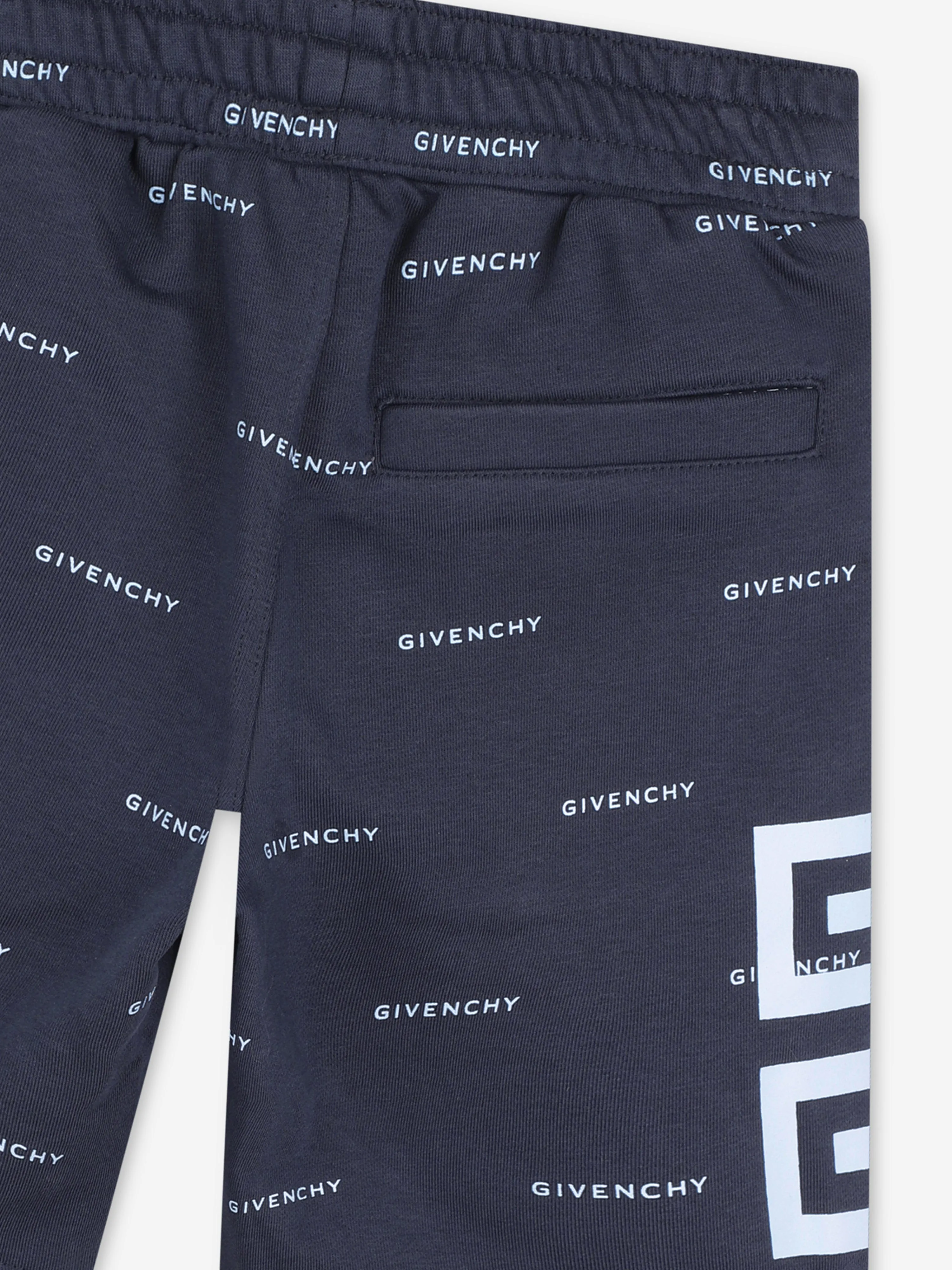 Givenchy Boys 4G Logo Bermuda Shorts in Navy