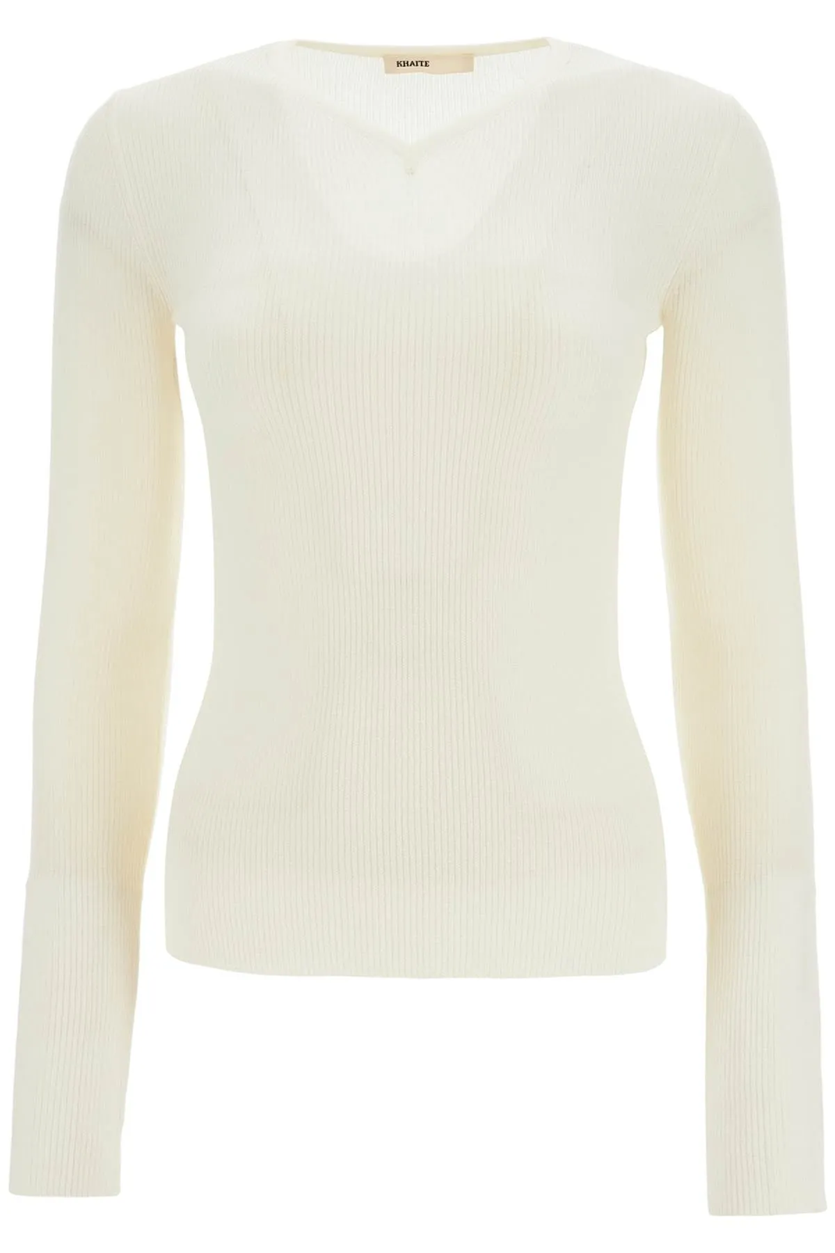 glaze color wool top with v-neck