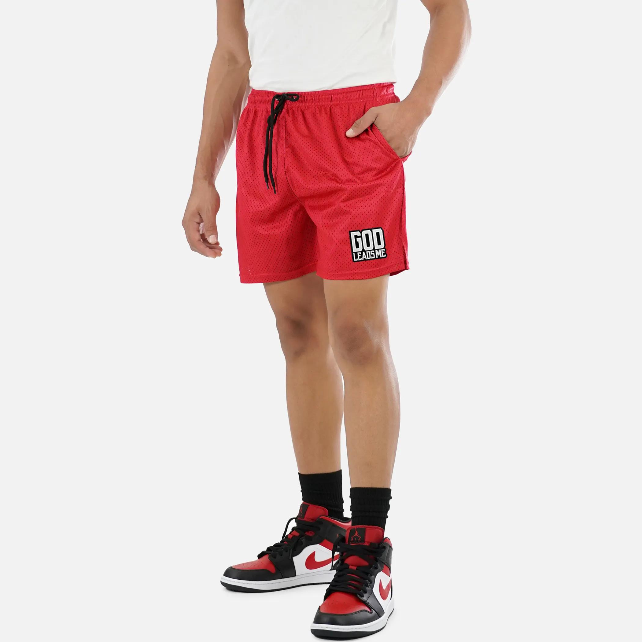 God Leads Me Patch Shorts - 7"