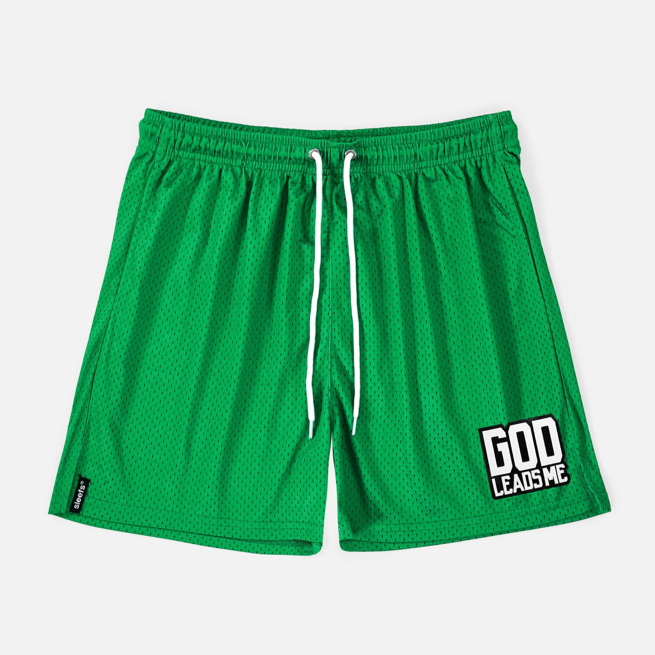 God Leads Me Patch Shorts - 7"