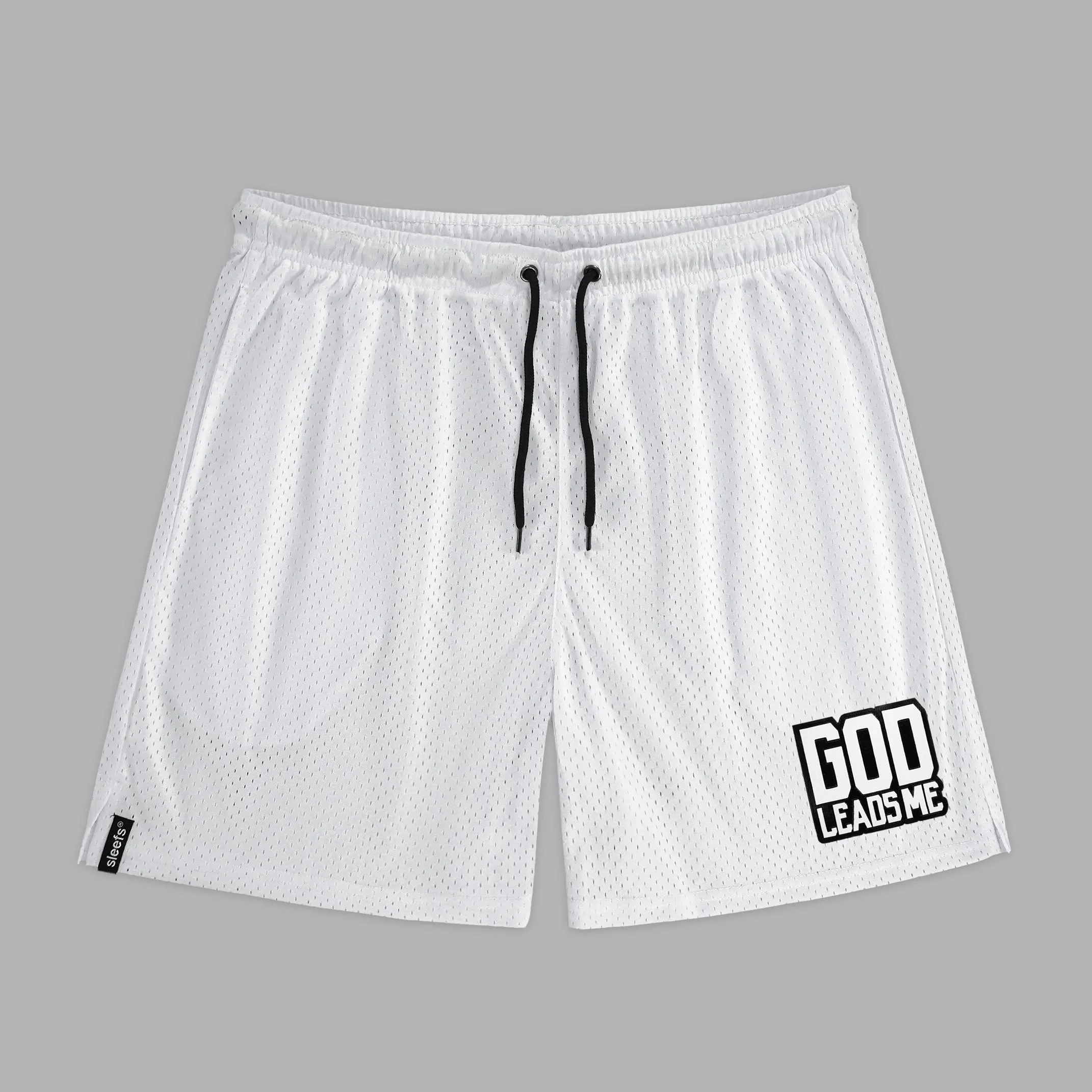 God Leads Me Patch Shorts - 7"