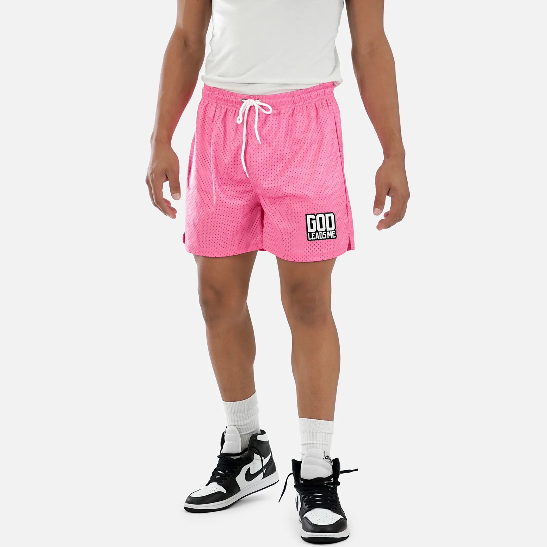 God Leads Me Patch Shorts - 7"