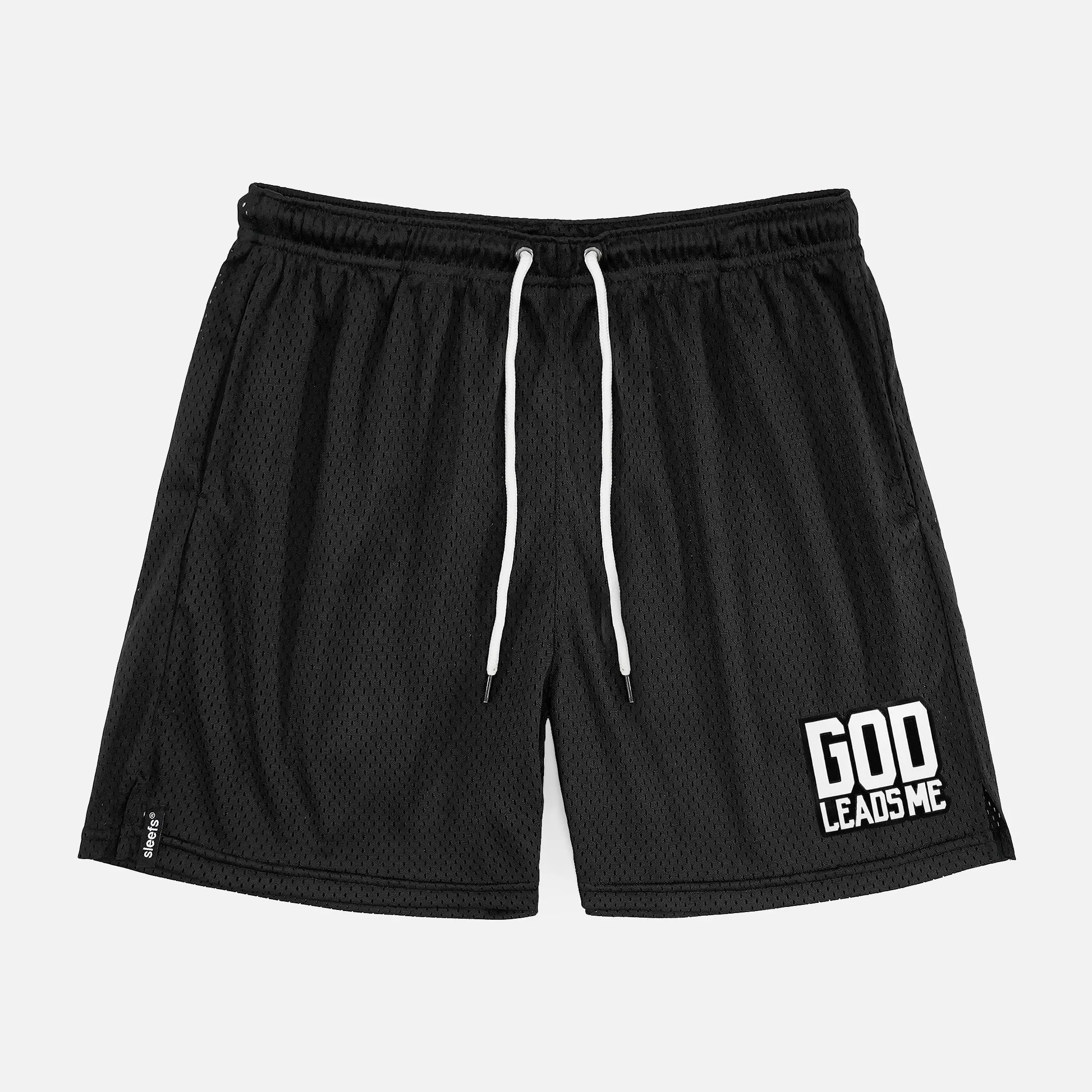 God Leads Me Patch Shorts - 7"