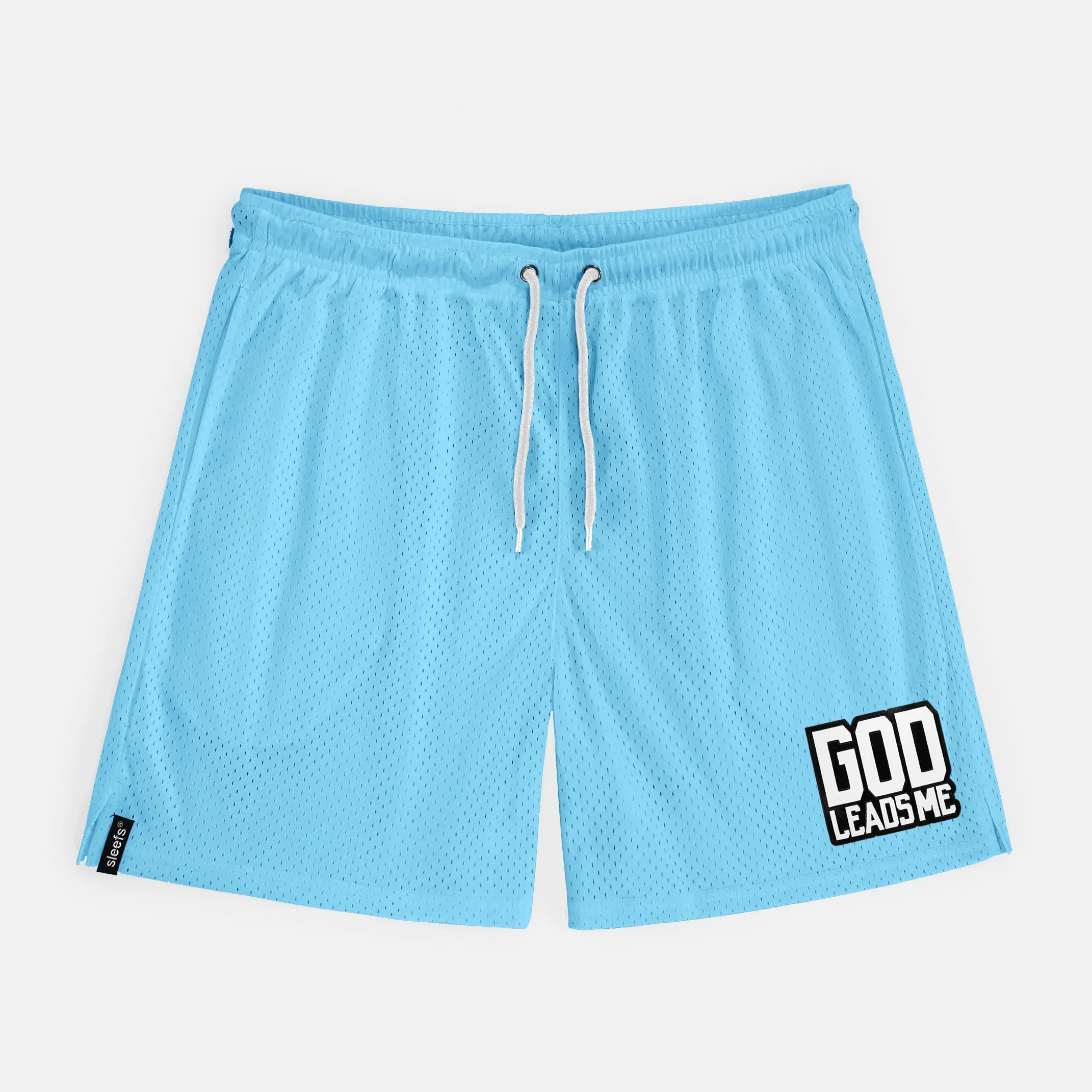 God Leads Me Patch Shorts - 7"