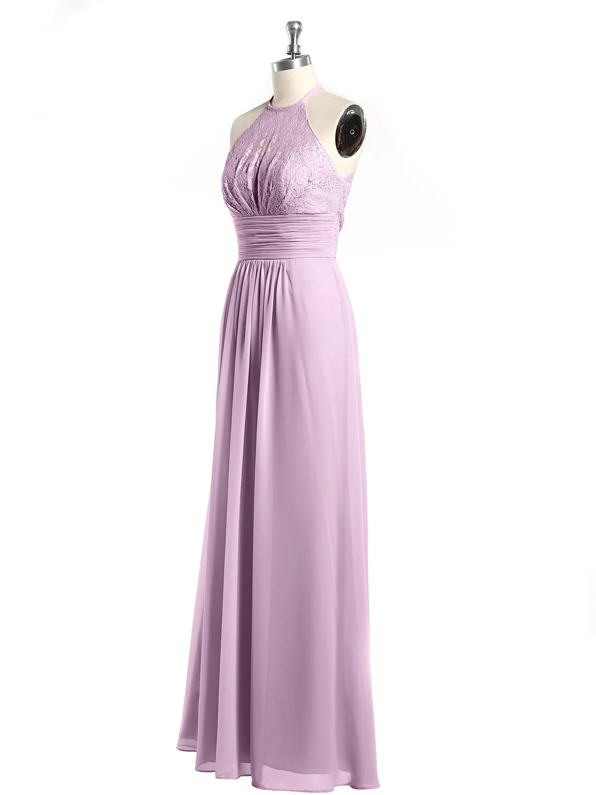 Halter Chiffon And Lace Long Dresses Wisteria Plus Size