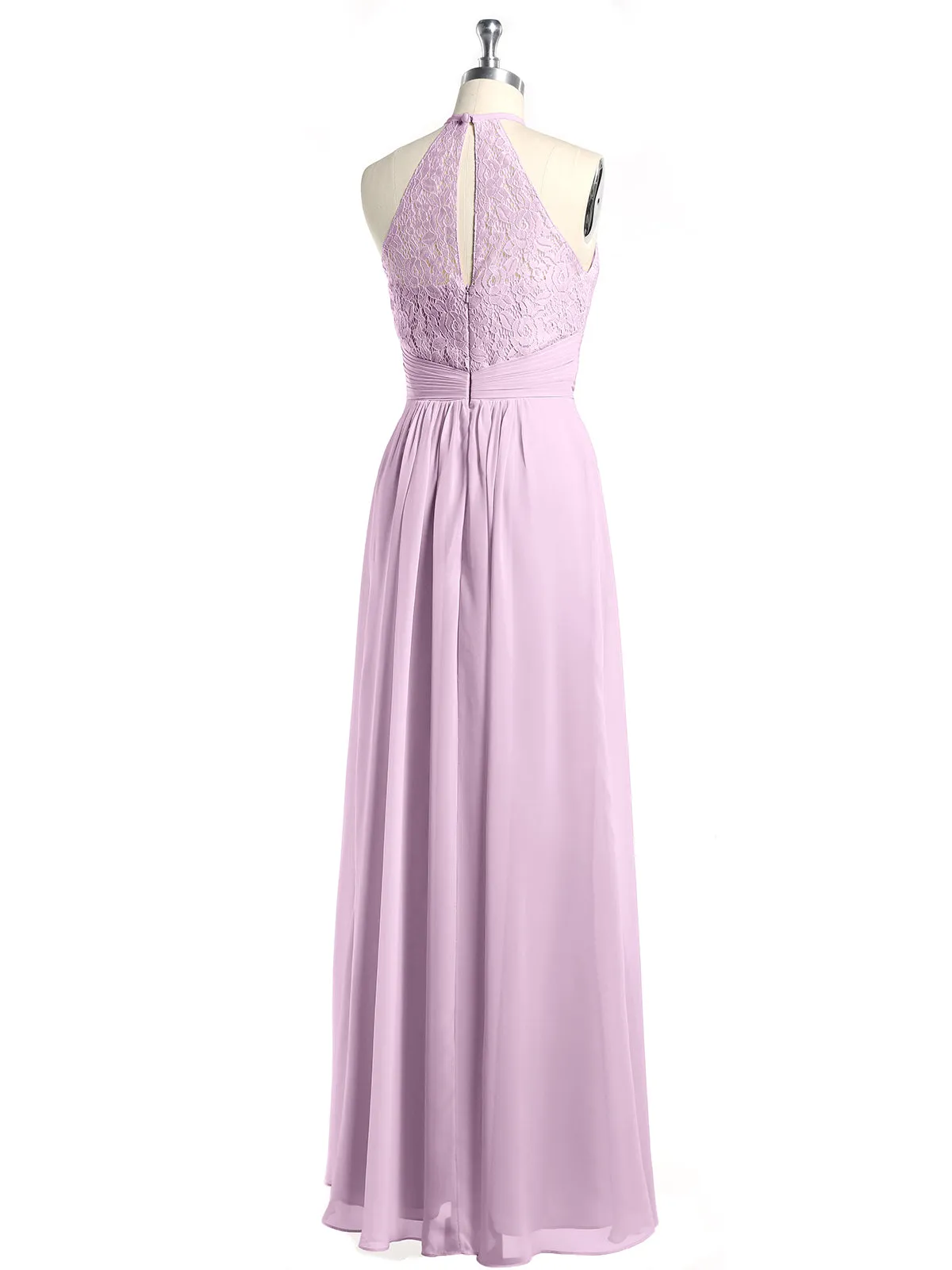Halter Chiffon And Lace Long Dresses Wisteria Plus Size