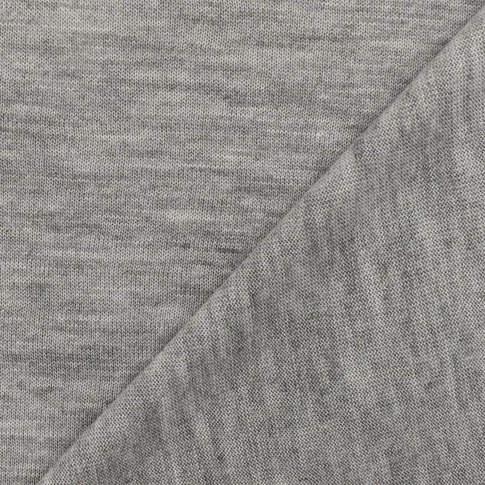 Heather Simple Gray-Gray Stretch Rayon Jersey Knit Fabric