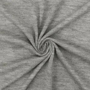 Heather Simple Gray-Gray Stretch Rayon Jersey Knit Fabric