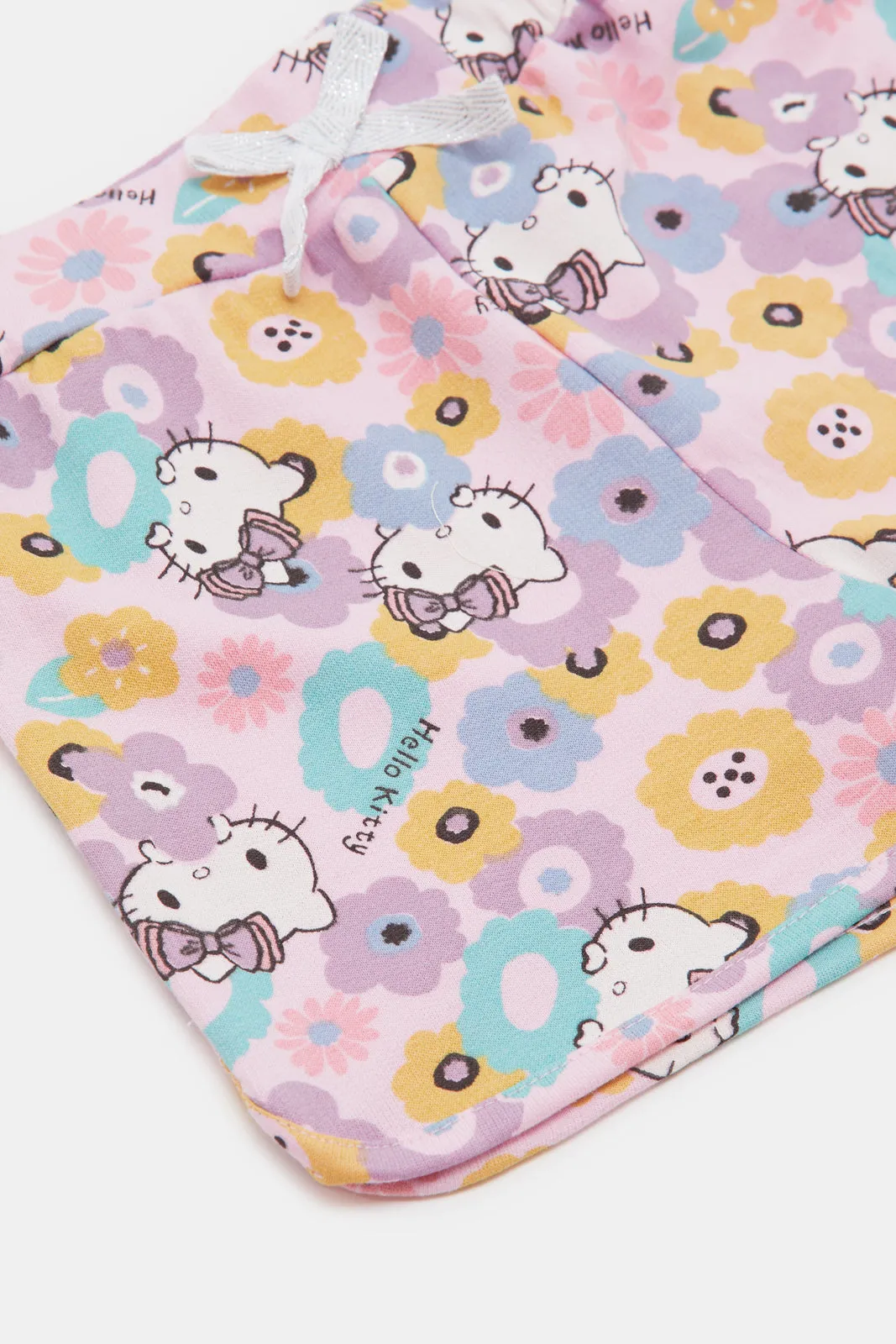 Infant Girls Pink Hello Kitty Print Shorts