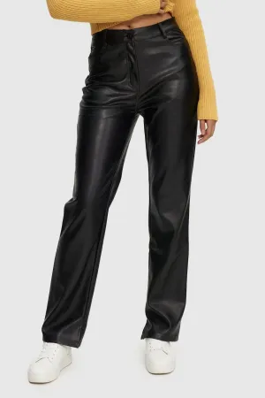 Leather Straight Fit