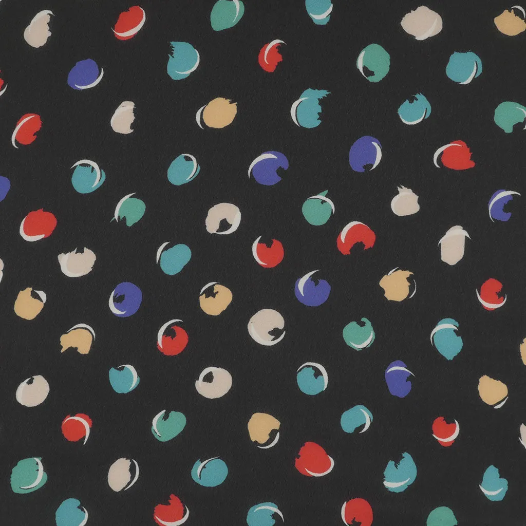 Liza 111766 - Black Sweet Spot Georgette Woven Fabric from John Kaldor Sample