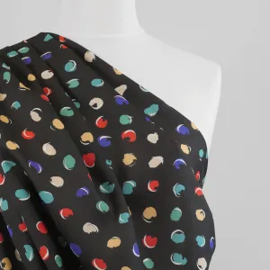 Liza 111766 - Black Sweet Spot Georgette Woven Fabric from John Kaldor Sample