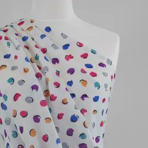 Liza 111766 - White Sweet Spot Georgette Woven Fabric from John Kaldor Sample