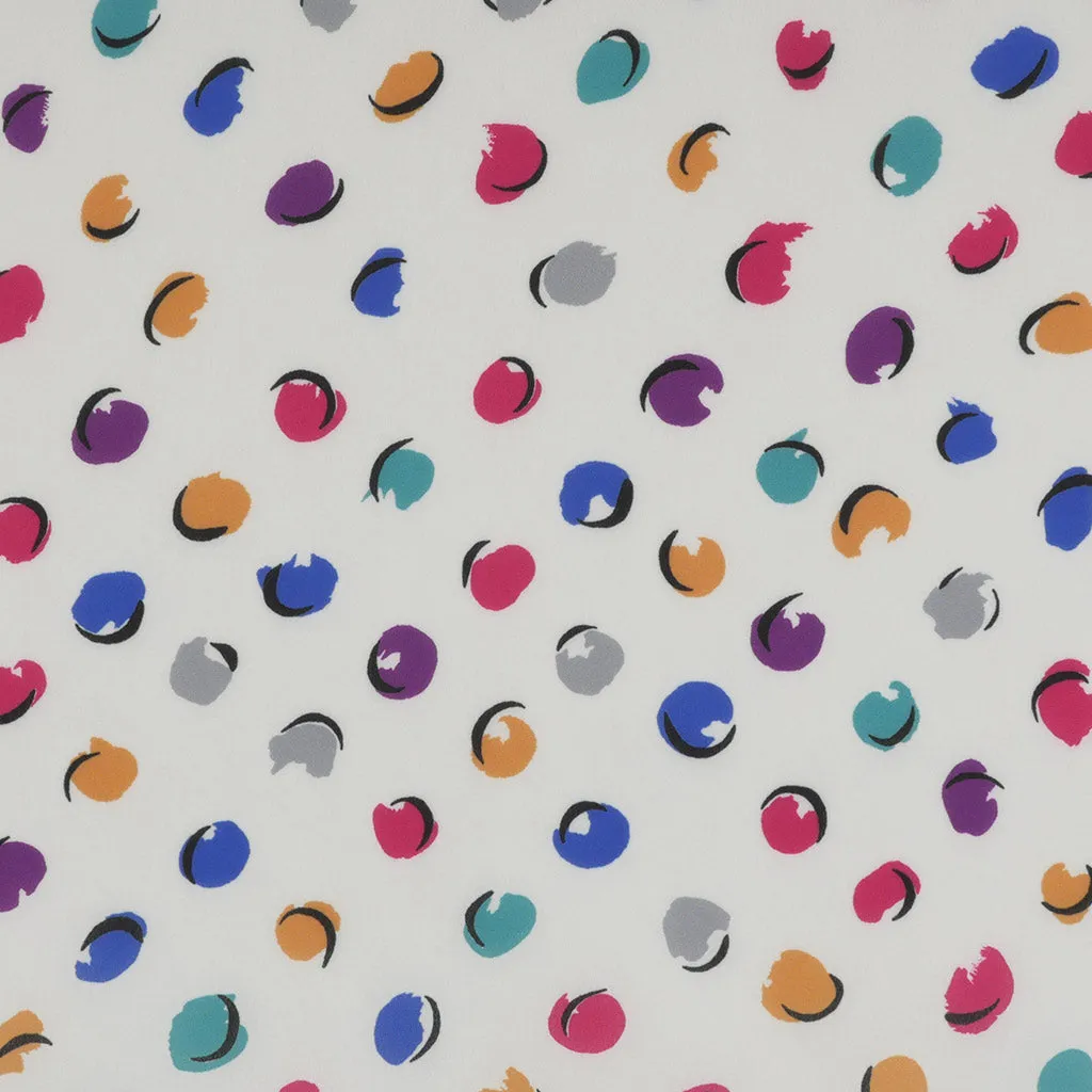 Liza 111766 - White Sweet Spot Georgette Woven Fabric from John Kaldor Sample