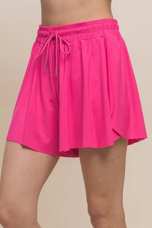 Love Tree Activewear Two In One Drawstring Shorts