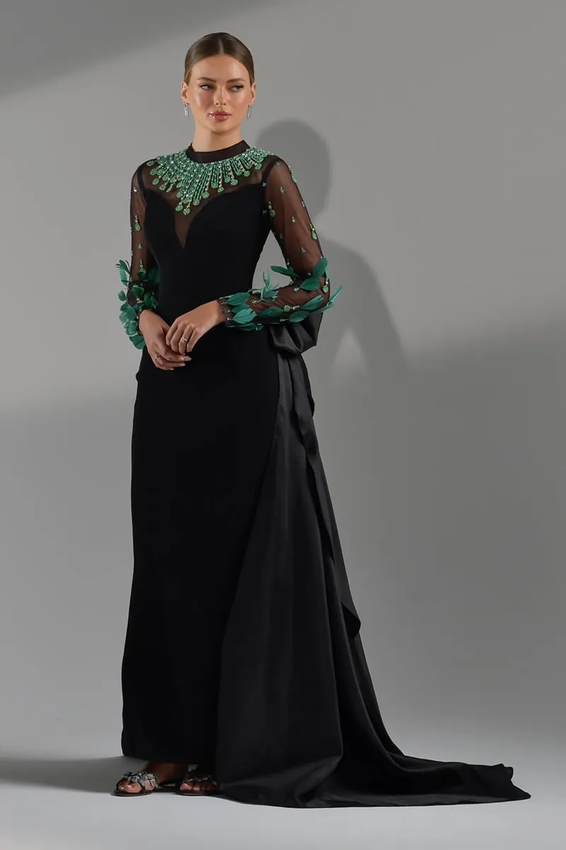 Monique Evening Graceful Noire Maxi Dress