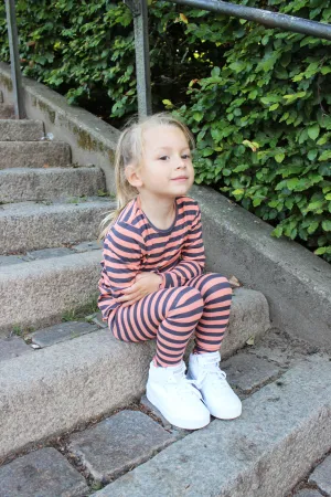 NATALIA-LS-BLOUSE-KIDS - PEACH GREY STRIPE