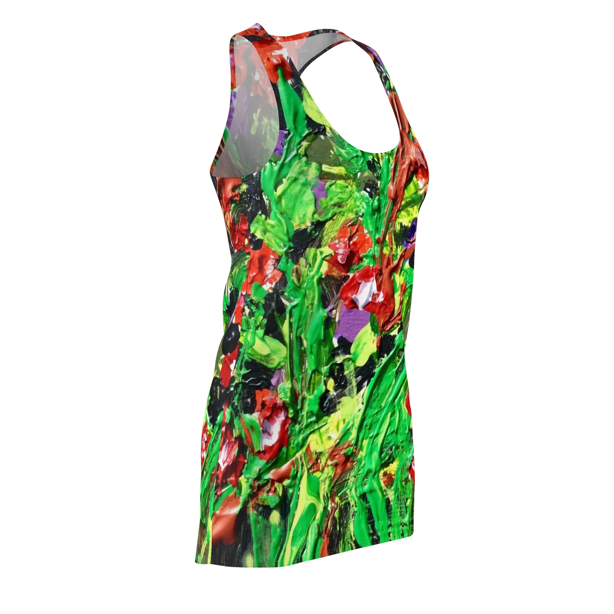 Nighttime Flowers Women's Cut & Sew Racerback Dress