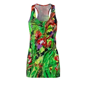Nighttime Flowers Women's Cut & Sew Racerback Dress