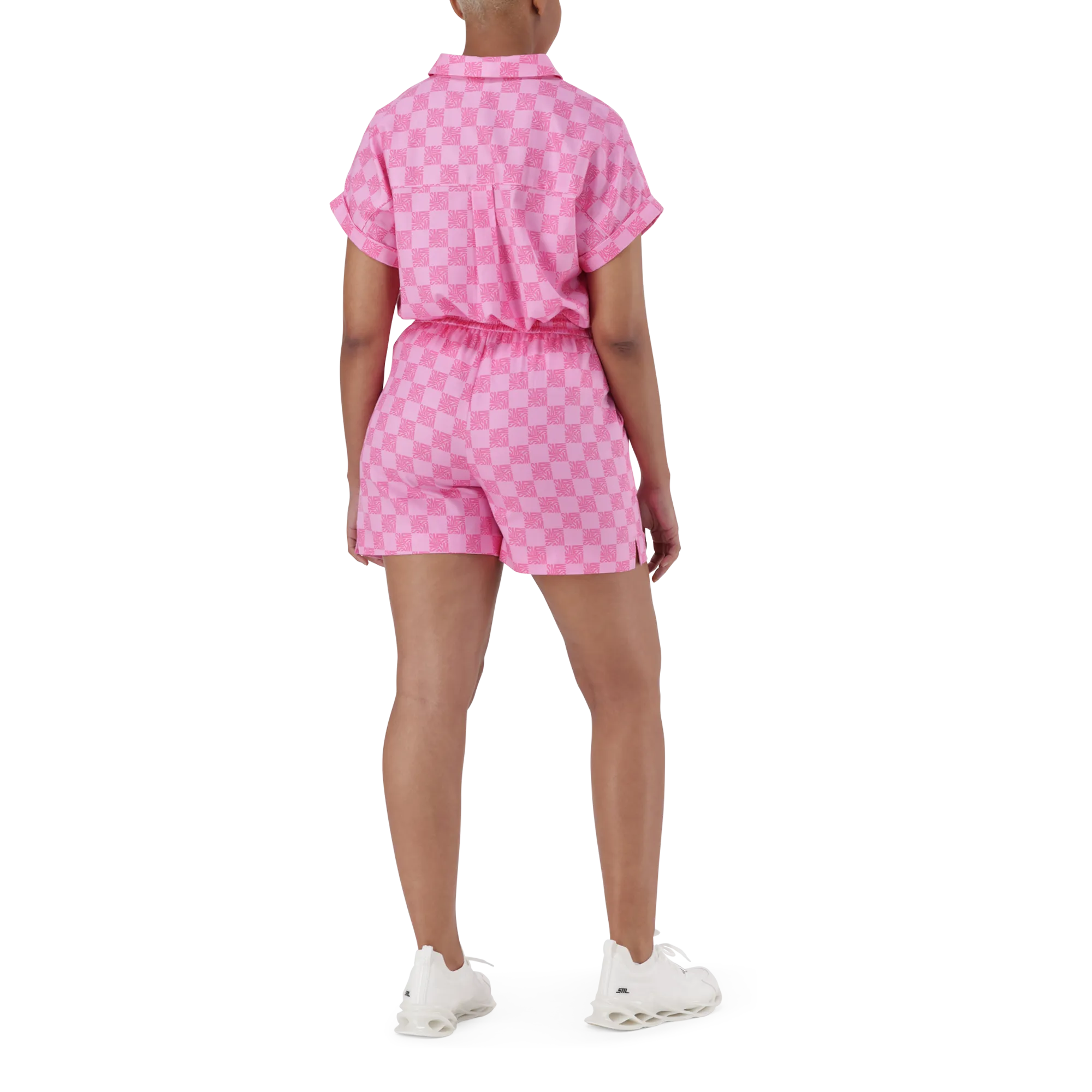 NOVA PINK ALLOVER PRINTED SHORTS