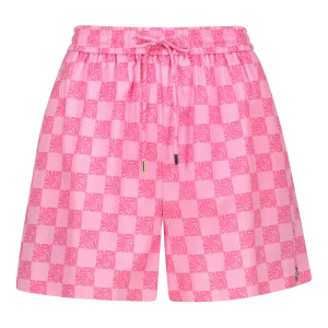 NOVA PINK ALLOVER PRINTED SHORTS