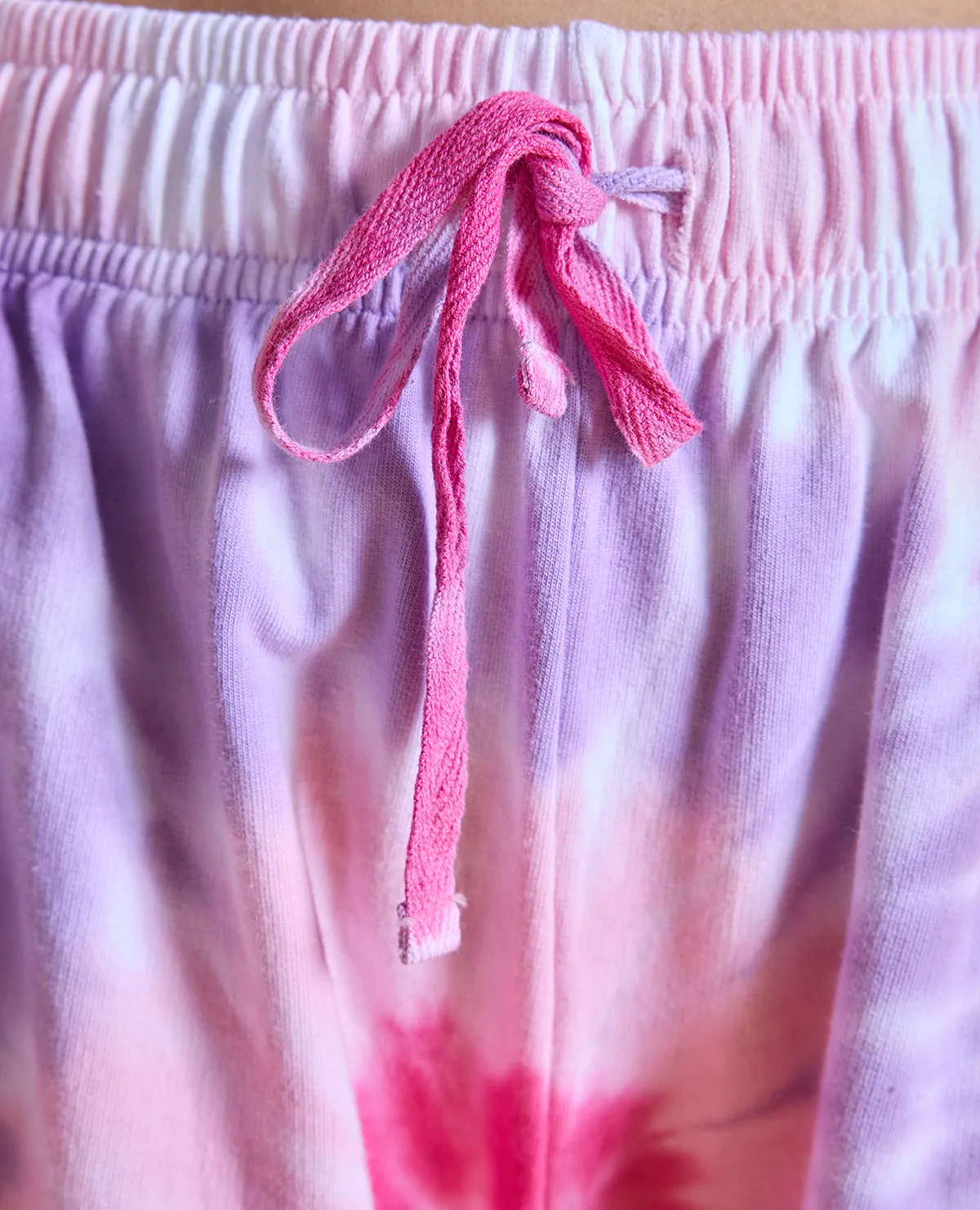 Nykd All Day Printed Terry Shorts - NYAT287 -Pink tie dye