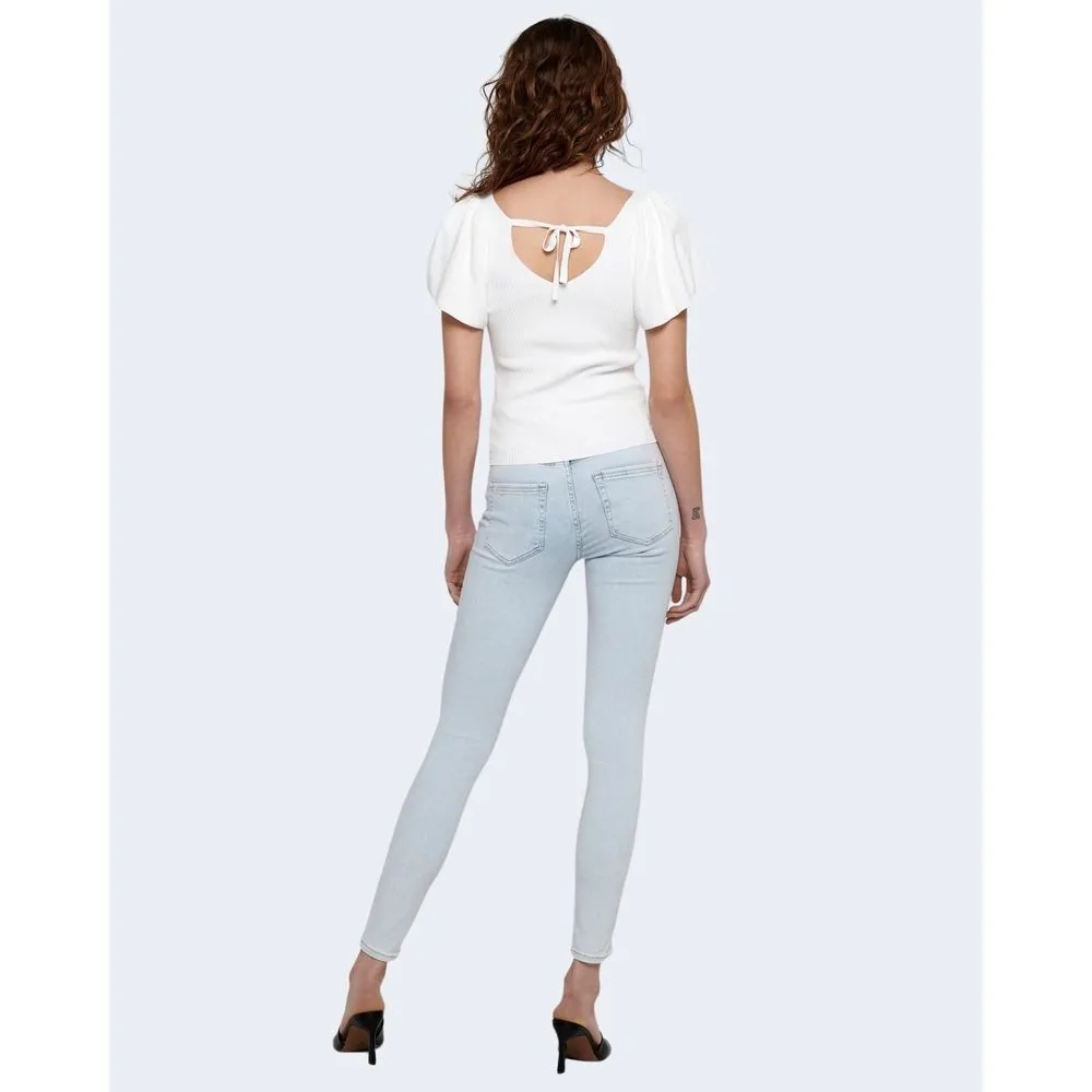 Only White Polyamide Tops & T-Shirt