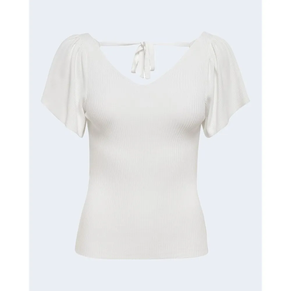 Only White Polyamide Tops & T-Shirt