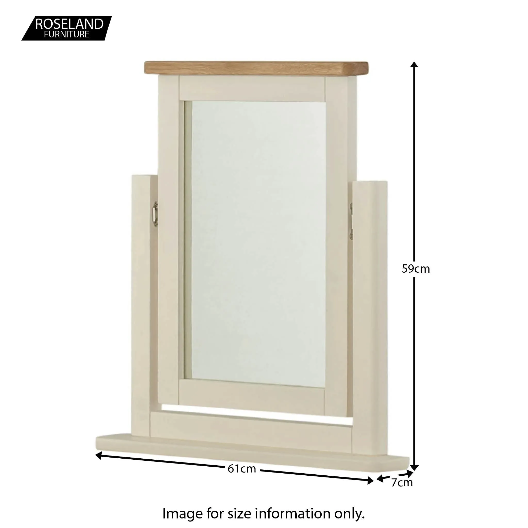 Padstow Cream Swivel Mirror